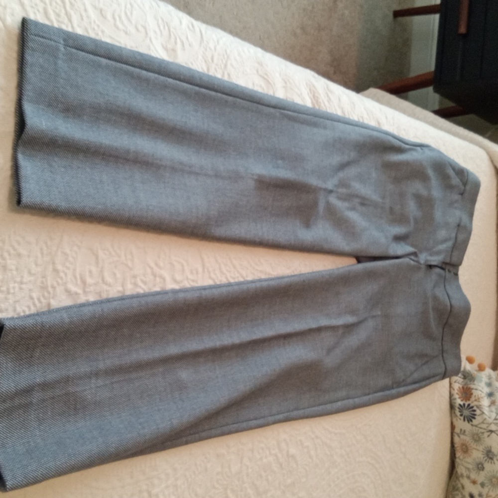 Blue tweed Loft Petire  career ankle pants